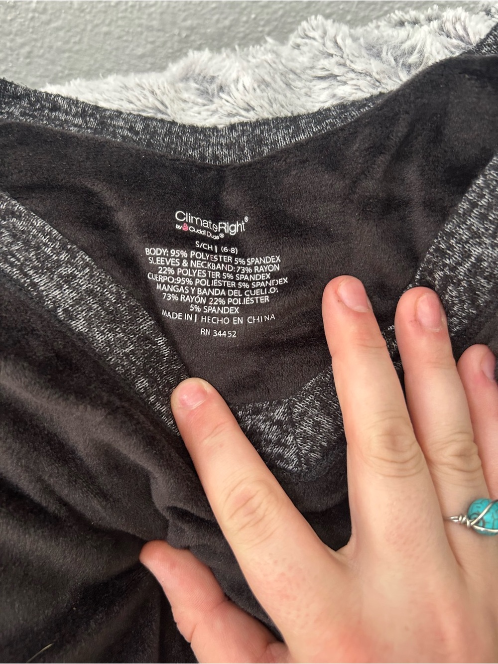ClimateRight Black Heather Cozy Top and Pants